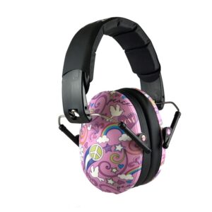 cascos antiruidos en color estampado rosa marca Banz