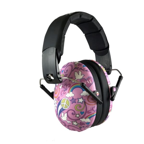 cascos antiruidos en color estampado rosa marca Banz